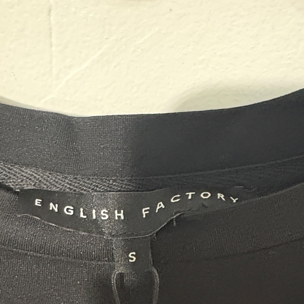 English Factory Black High-Low Eyelet Hem top - Picture 3 of 4